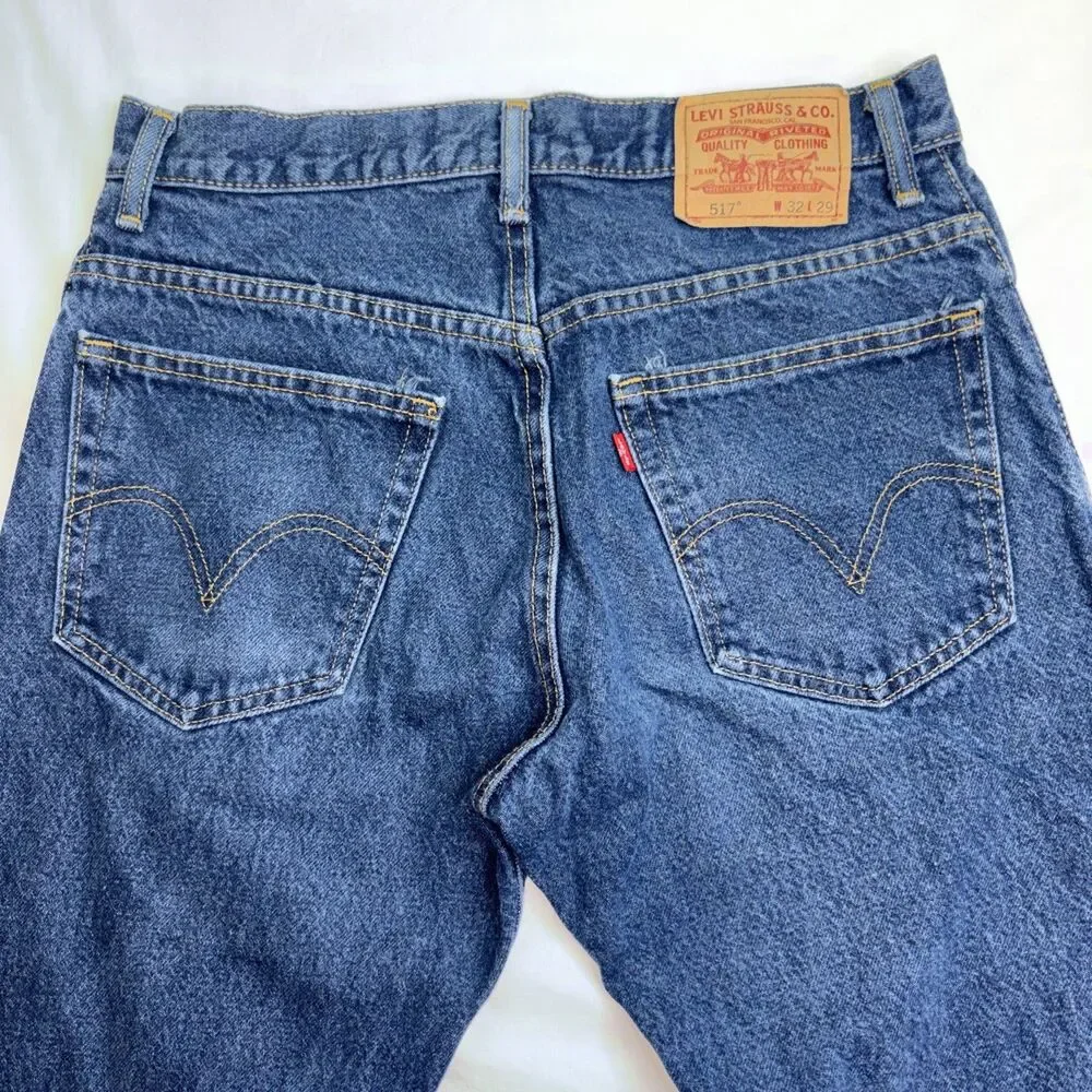 517 Levis Mens Boot Cut Fit Jeans 32x29